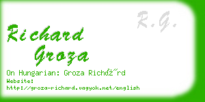 richard groza business card